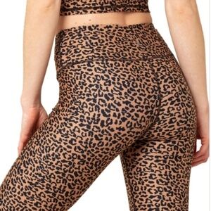 Kyodan high waisted cheetah print legging 27"‎ inseam - Sz Small